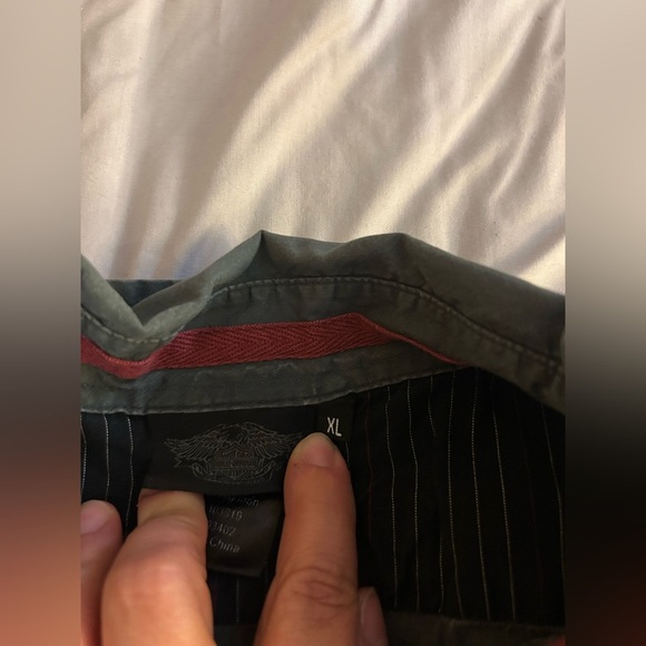 Harley-Davidson Grey Casual Button Down Shirt - Picture 7 of 7